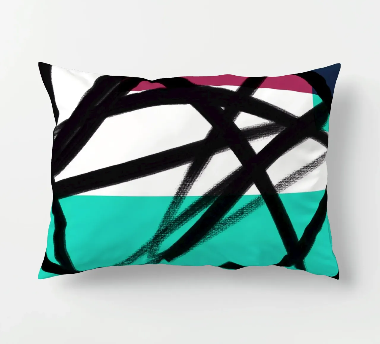 Geometric Graffiti Scribble cuscino da Kim Hubball Studio