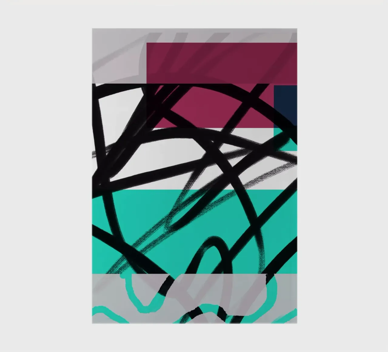 Geometric Graffiti Scribble notebook by Kim Hubball Studio