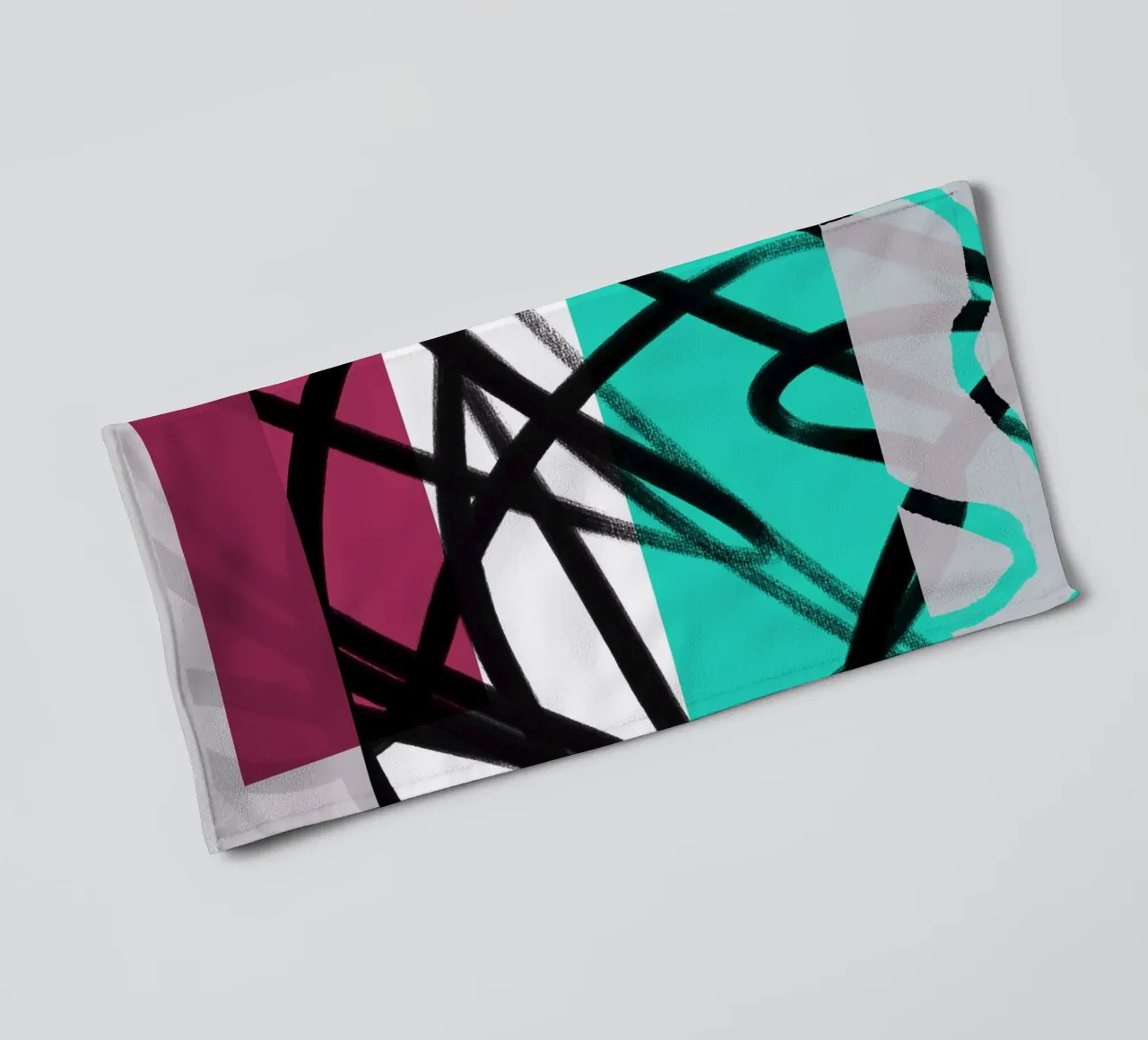 Geometric Graffiti Scribble asciugamano da bagno da Kim Hubball Studio