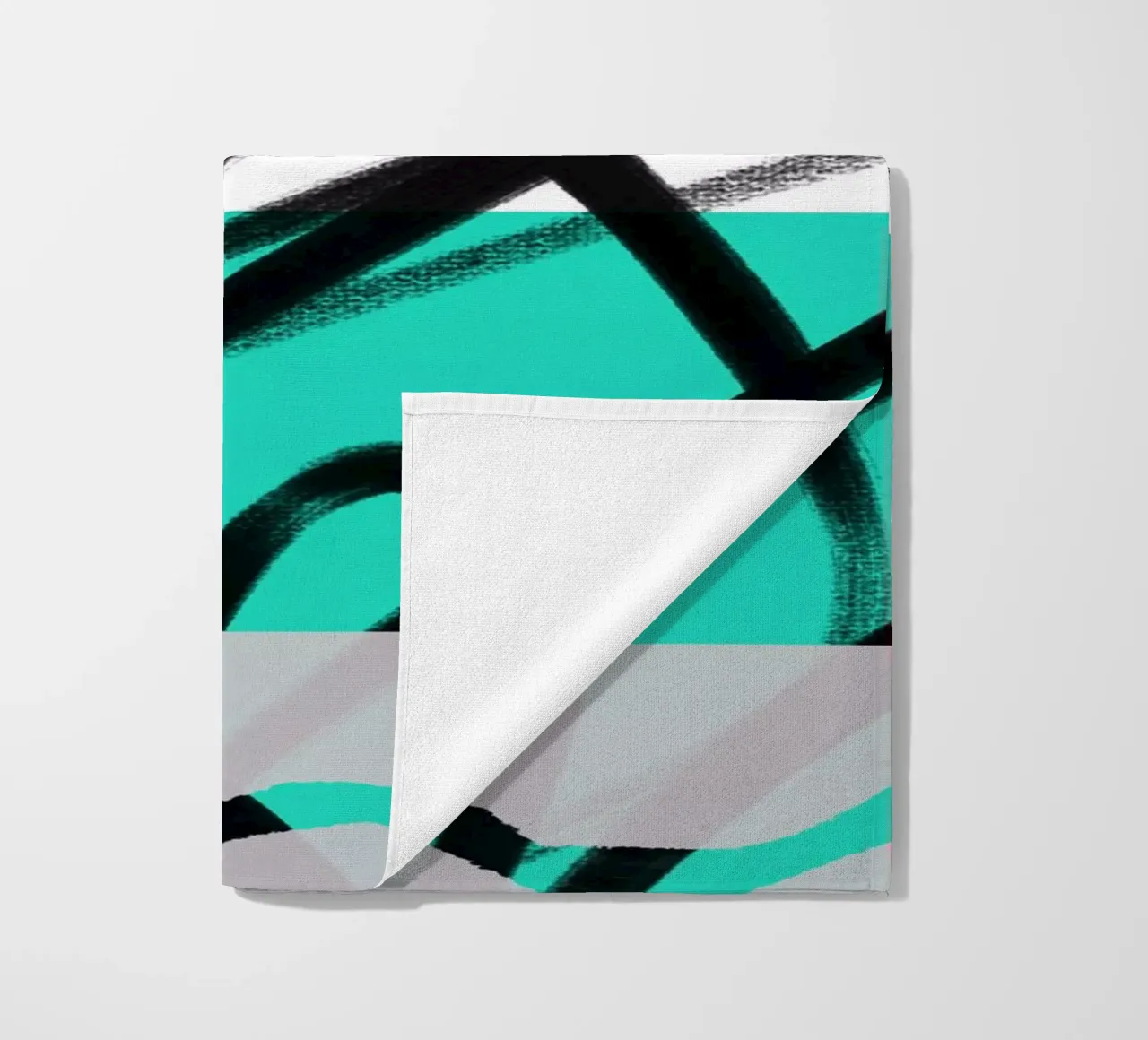 Geometric Graffiti Scribble telo mare da Kim Hubball Studio