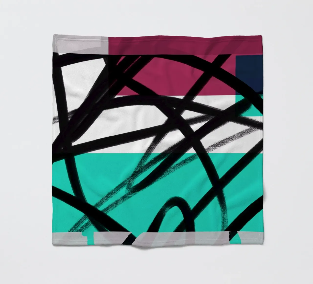 Geometric Graffiti Scribble coperta in pile da Kim Hubball Studio