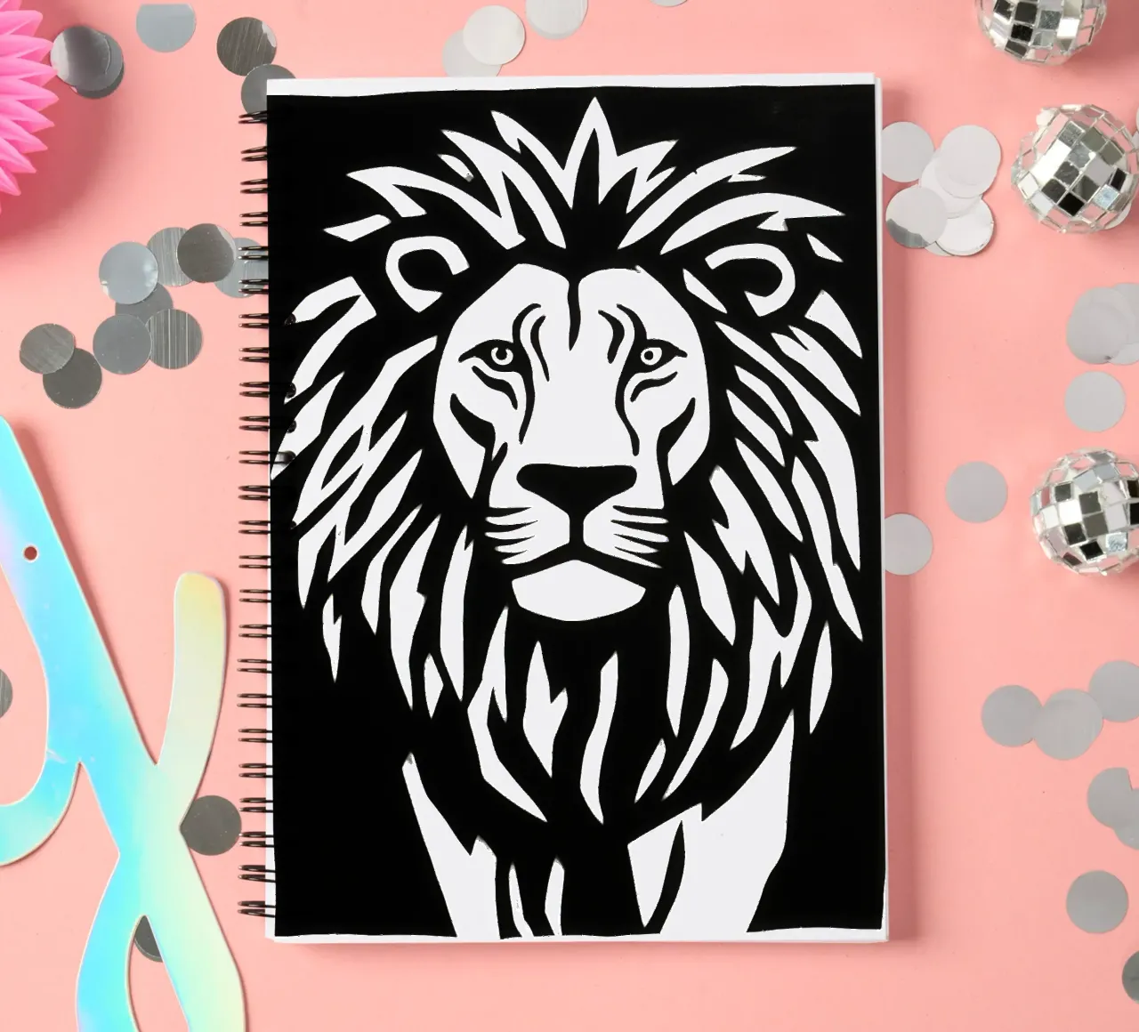 Old Wise Lion | On age, dignity and wisdom spiral notebook by Autofocus
