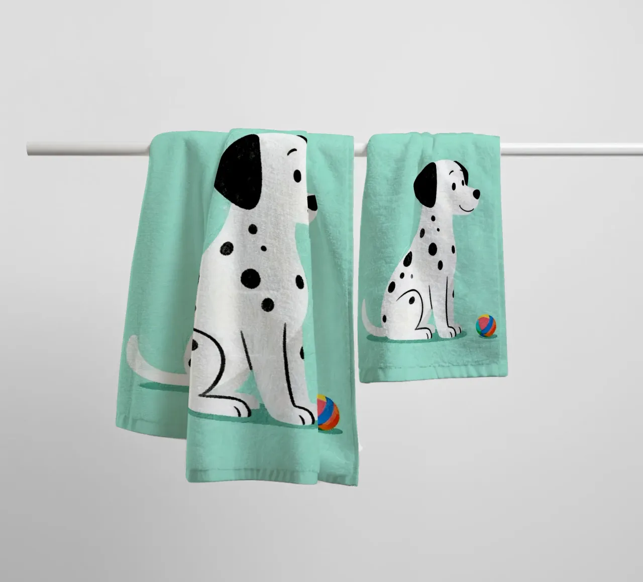 Dalmatian Puppy for Nursery asciugamano da bagno da EverLuvv Studio