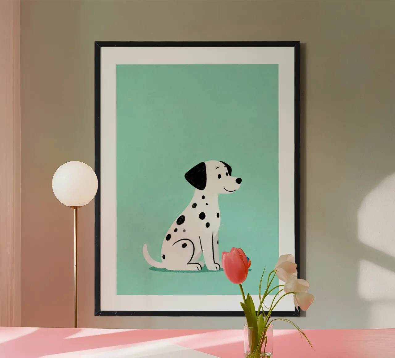 Dalmatian Puppy for Nursery carta hahnemühle da EverLuvv Studio