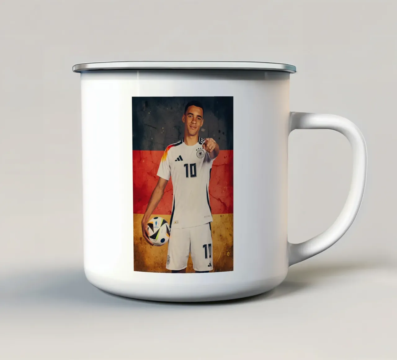 Jamal Musiala è la Germania tazza in smalto da Kalis