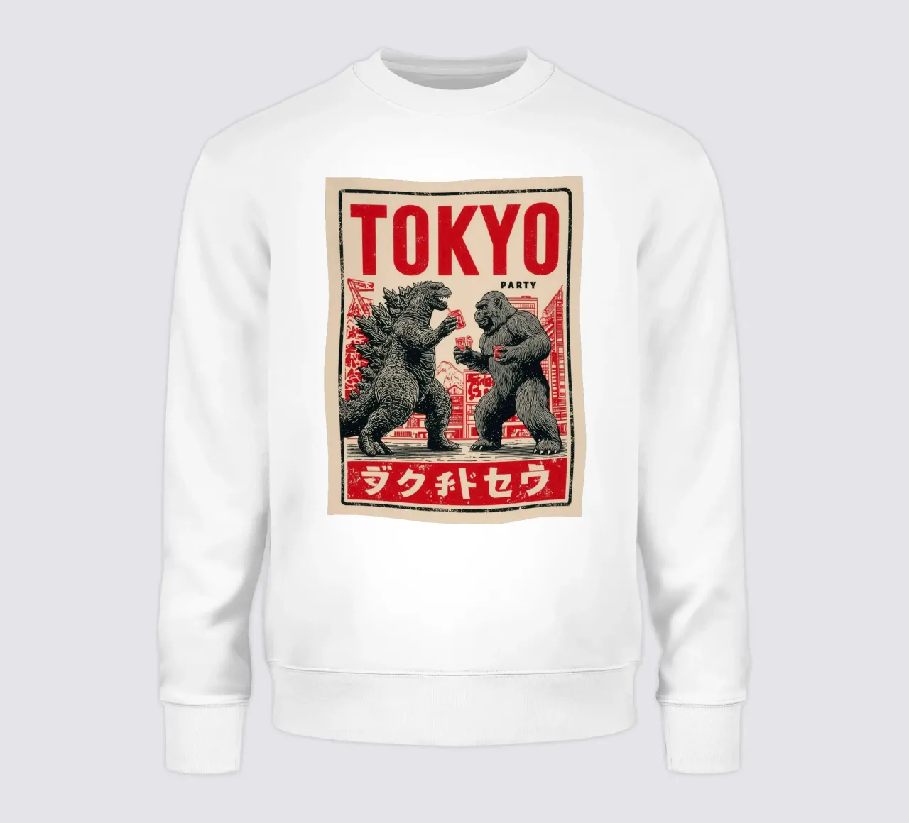 Tokyo Party | Godzilla y King Kong After-Hour sudadera de Autofocus