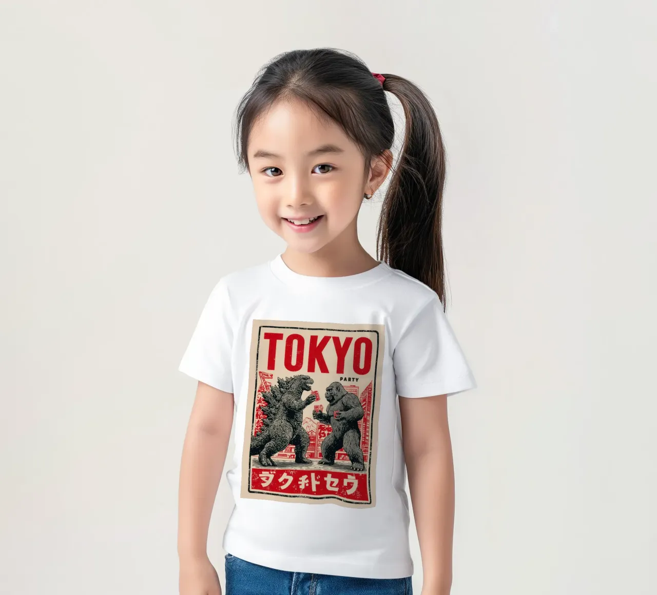 Tokyo Party | Godzilla e King Kong After-Hour t-shirt bambini da Autofocus