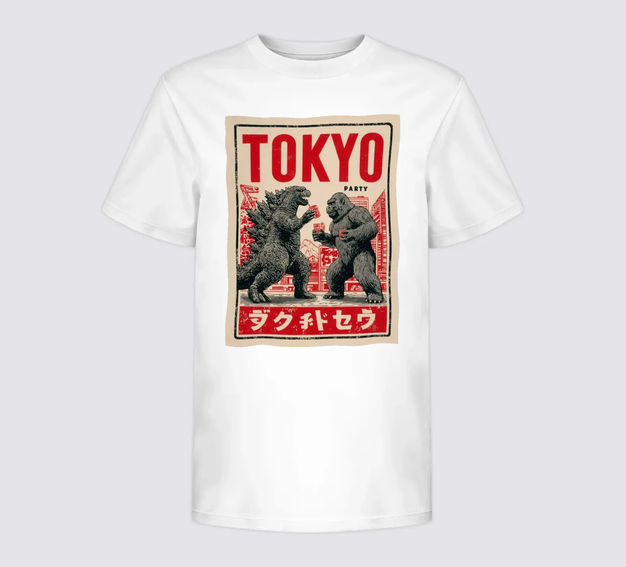 Tokyo Party | Godzilla e King Kong After-Hour t-shirt bambini da Autofocus
