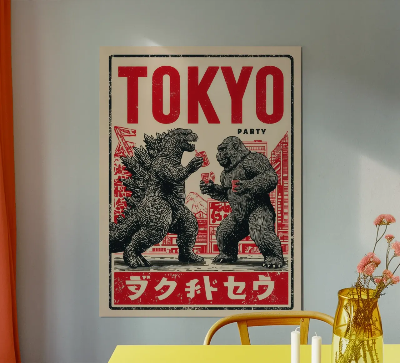 Tokyo Party | Godzilla e King Kong After-Hour carta hahnemühle da Autofocus
