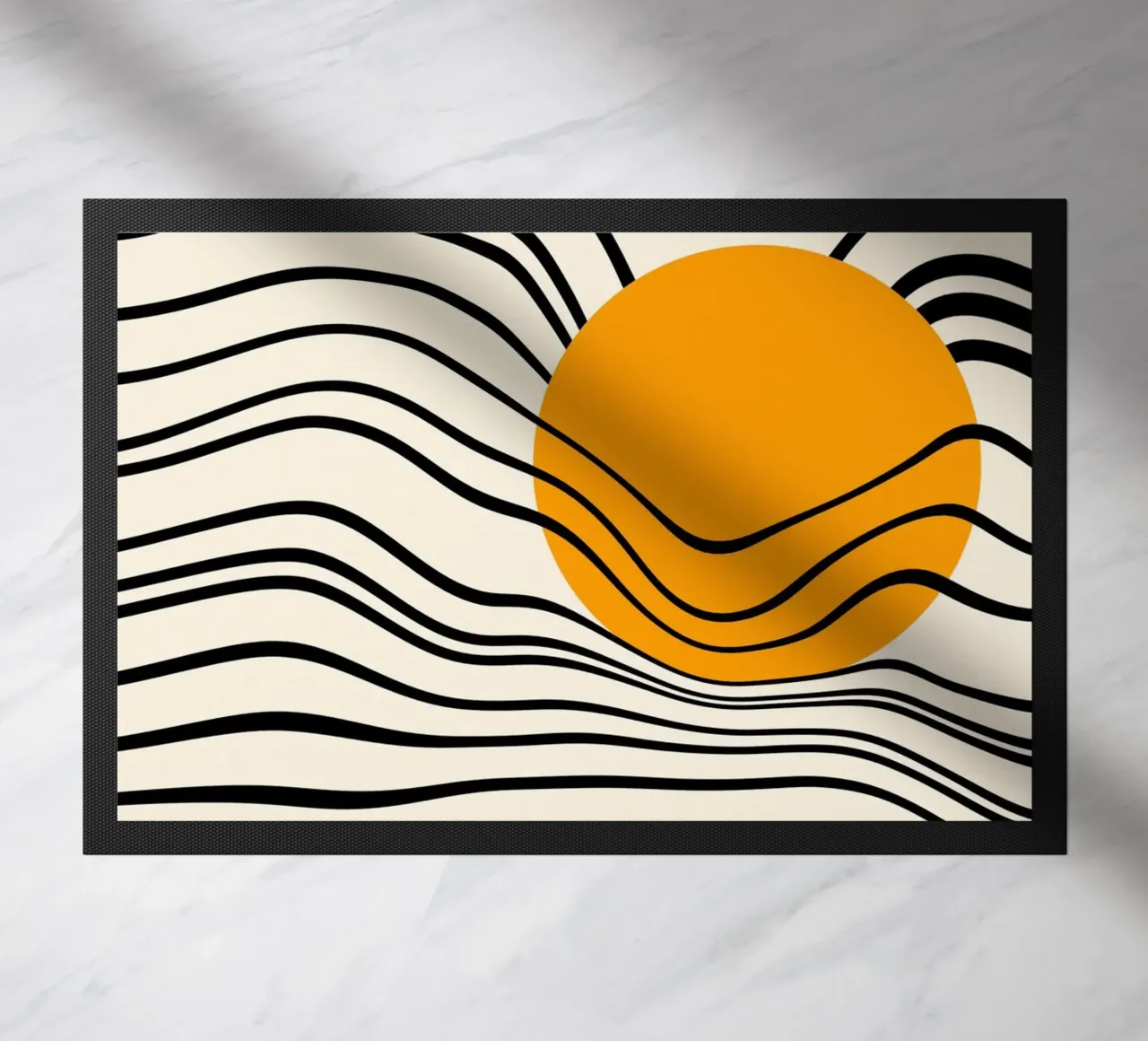 Bauhaus Wavy Lines and Sun zerbino da TijanaArtStudio88