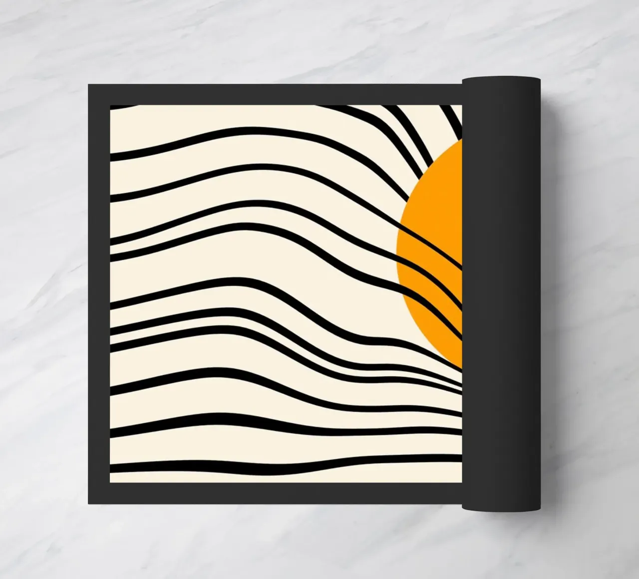 Bauhaus Wavy Lines and Sun zerbino da TijanaArtStudio88