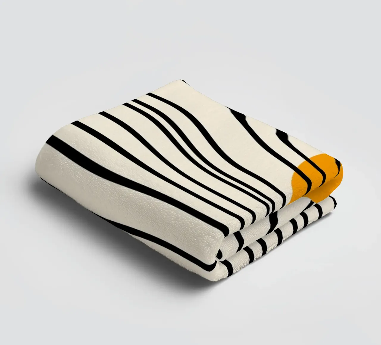 Bauhaus Wavy Lines and Sun asciugamano da bagno da TijanaArtStudio88