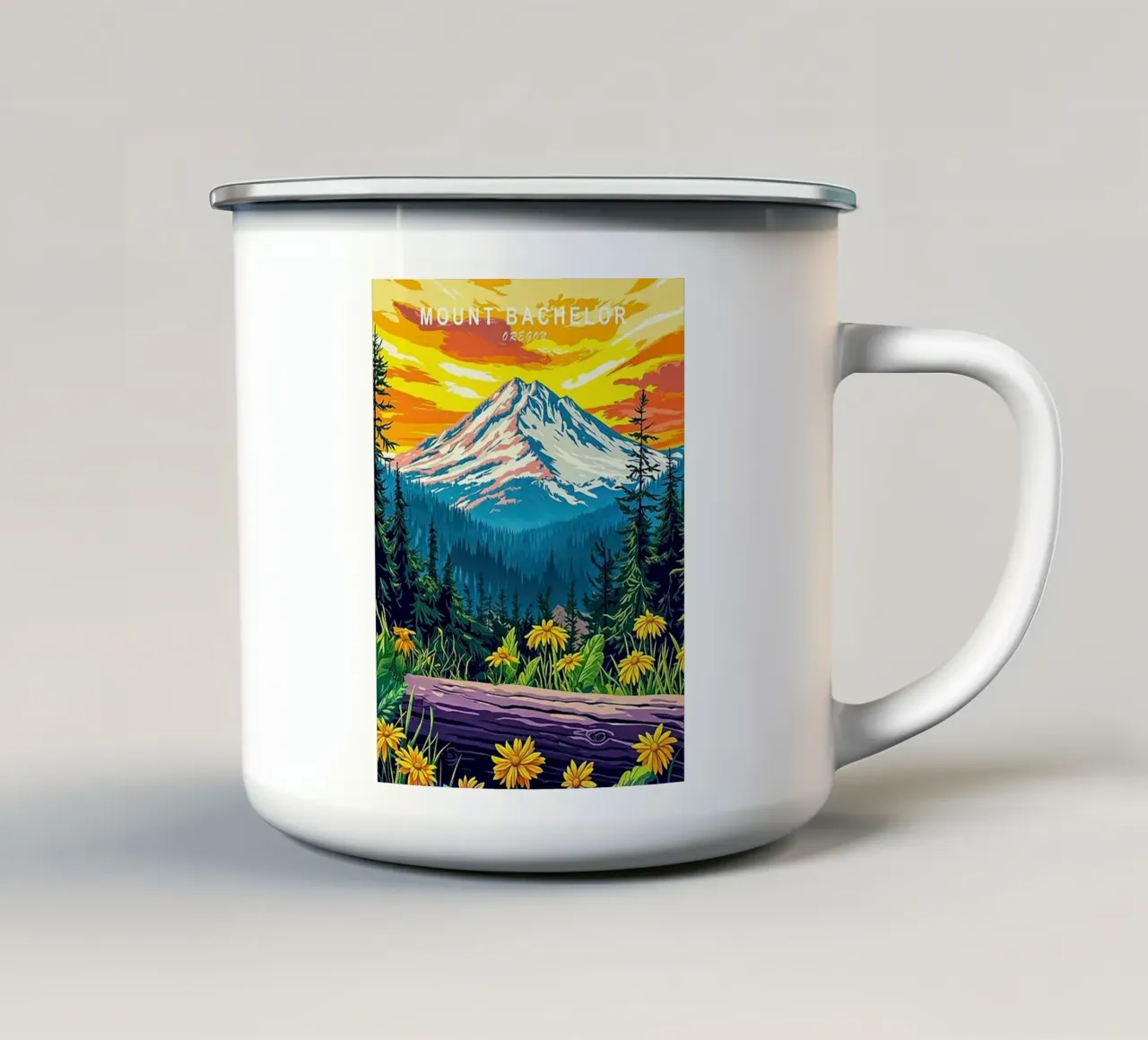Monte Bachelor Oregon tazza in smalto da Catvalenzuele