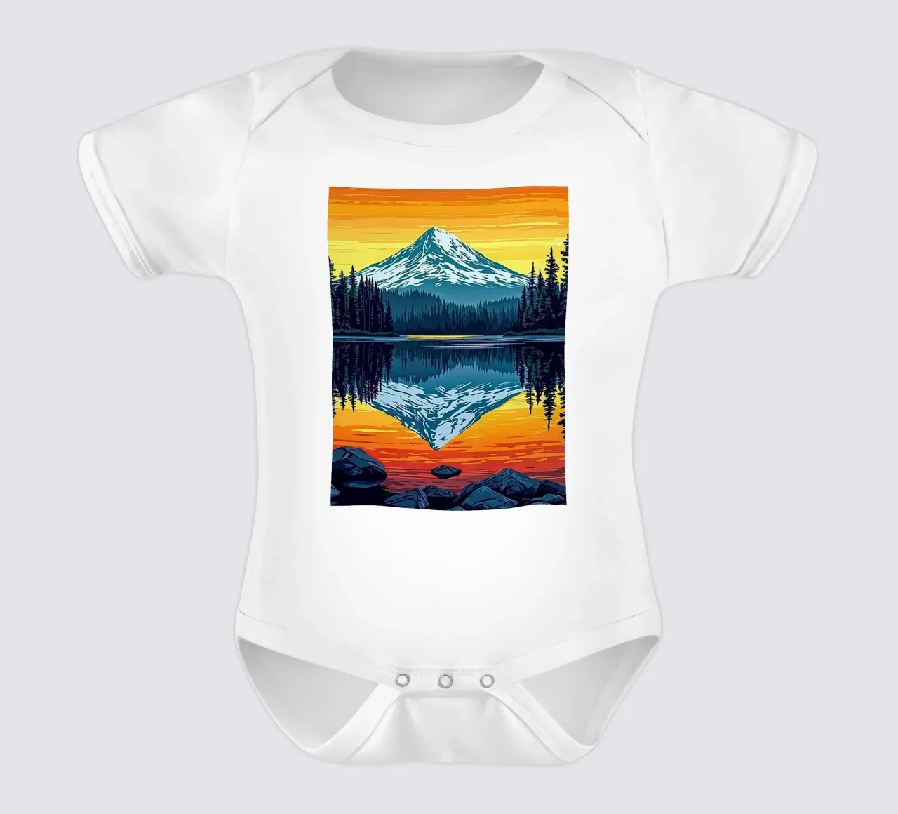 Monte Bachelor Oregon body neonato maniche corte da Catvalenzuele