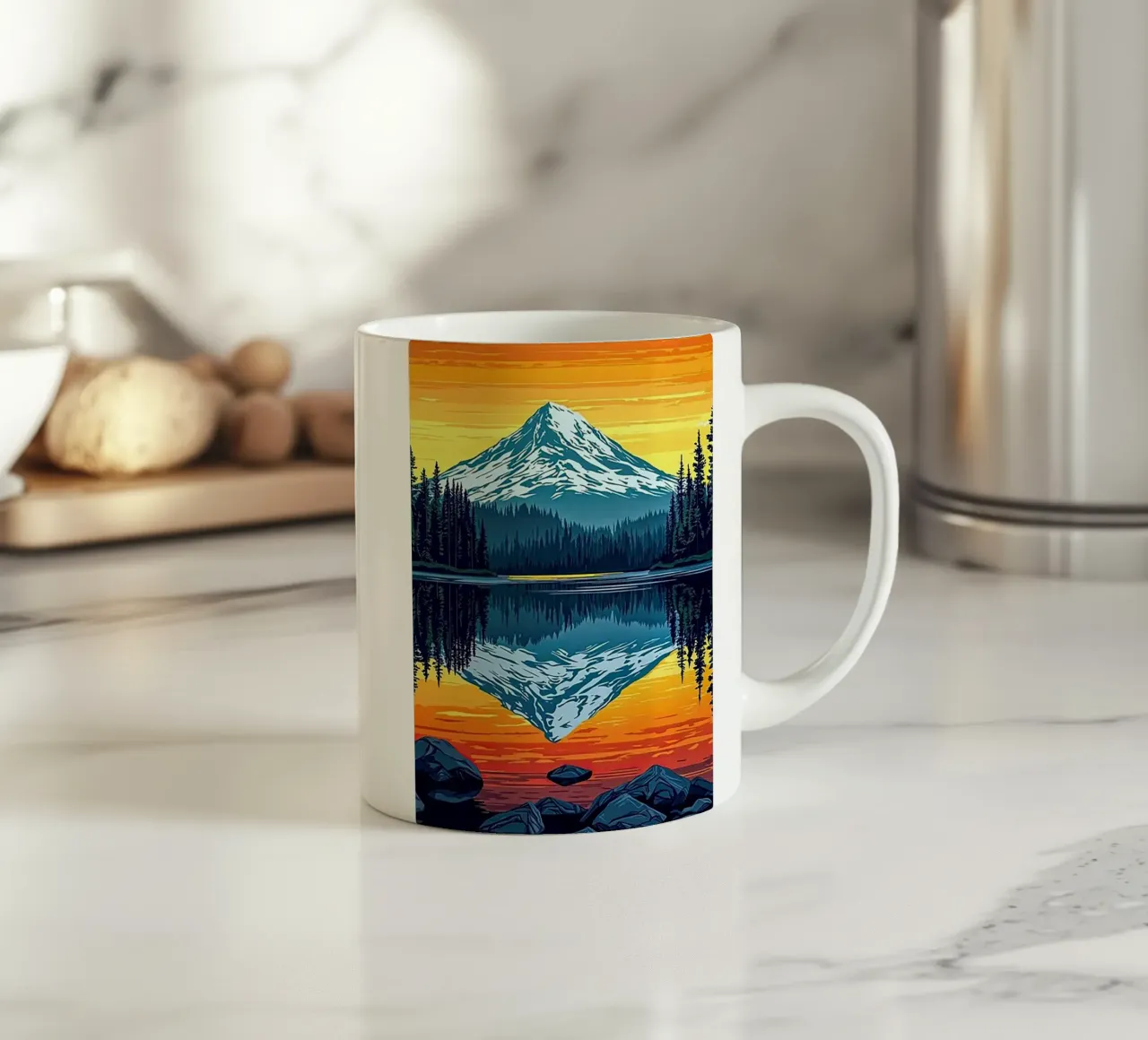 Monte Bachelor Oregon tazza in ceramica da Catvalenzuele