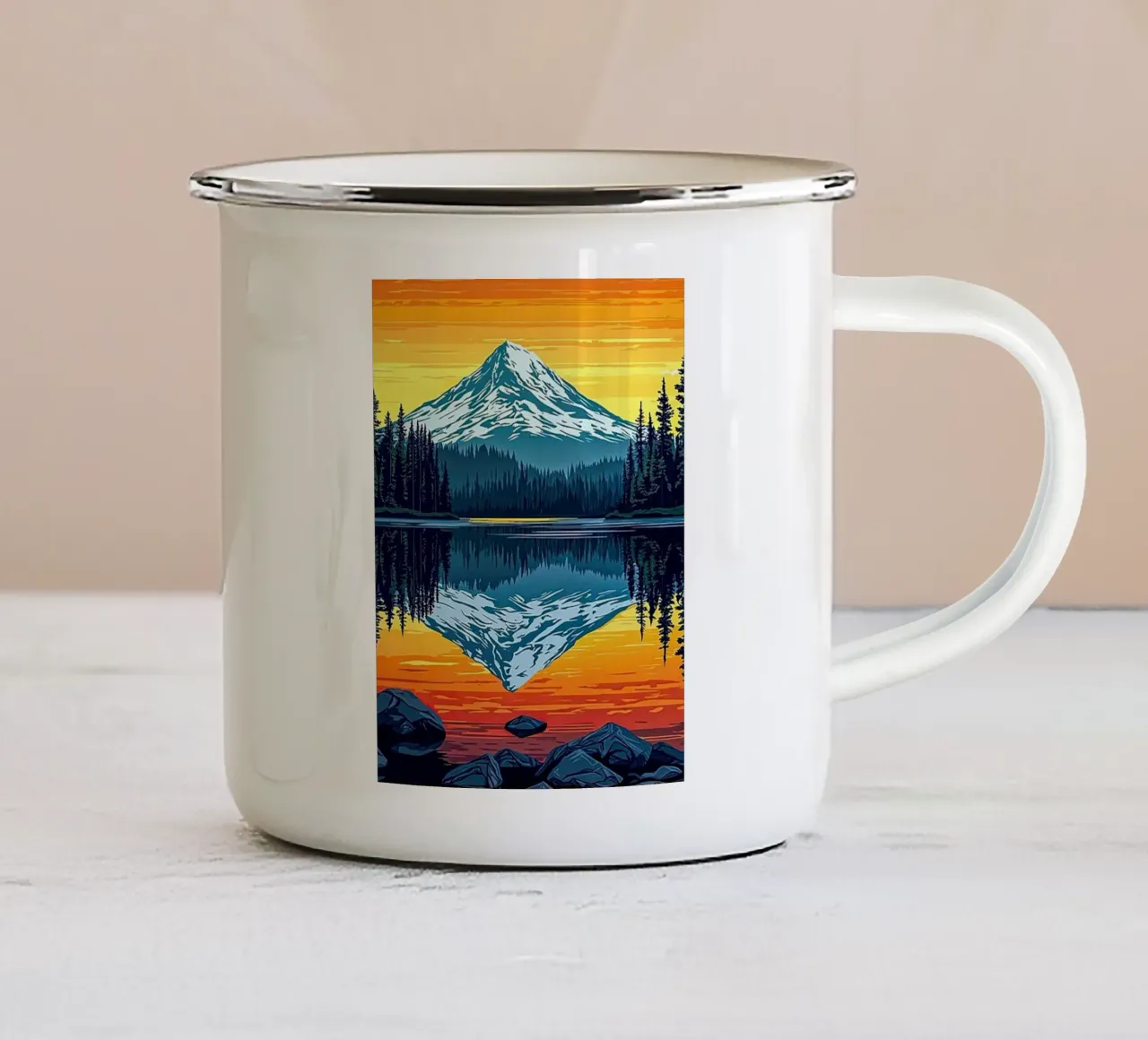 Monte Bachelor Oregon tazza in smalto da Catvalenzuele