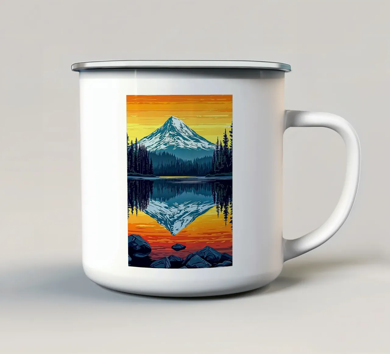 Monte Bachelor Oregon tazza in smalto da Catvalenzuele