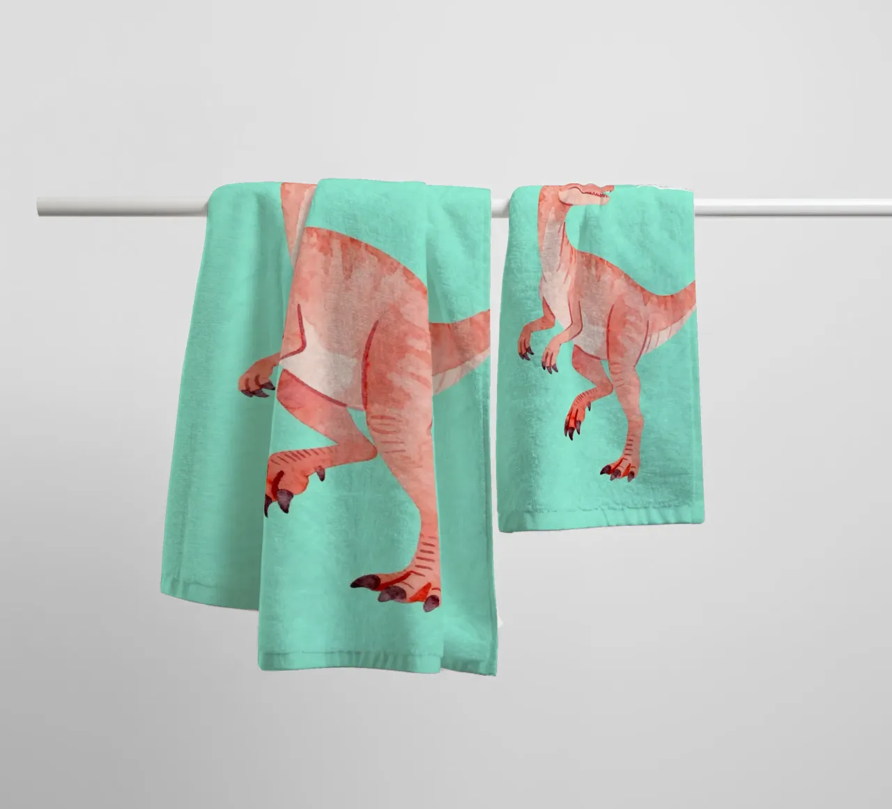 Velociraptor Fun asciugamano da bagno da EverLuvv Studio