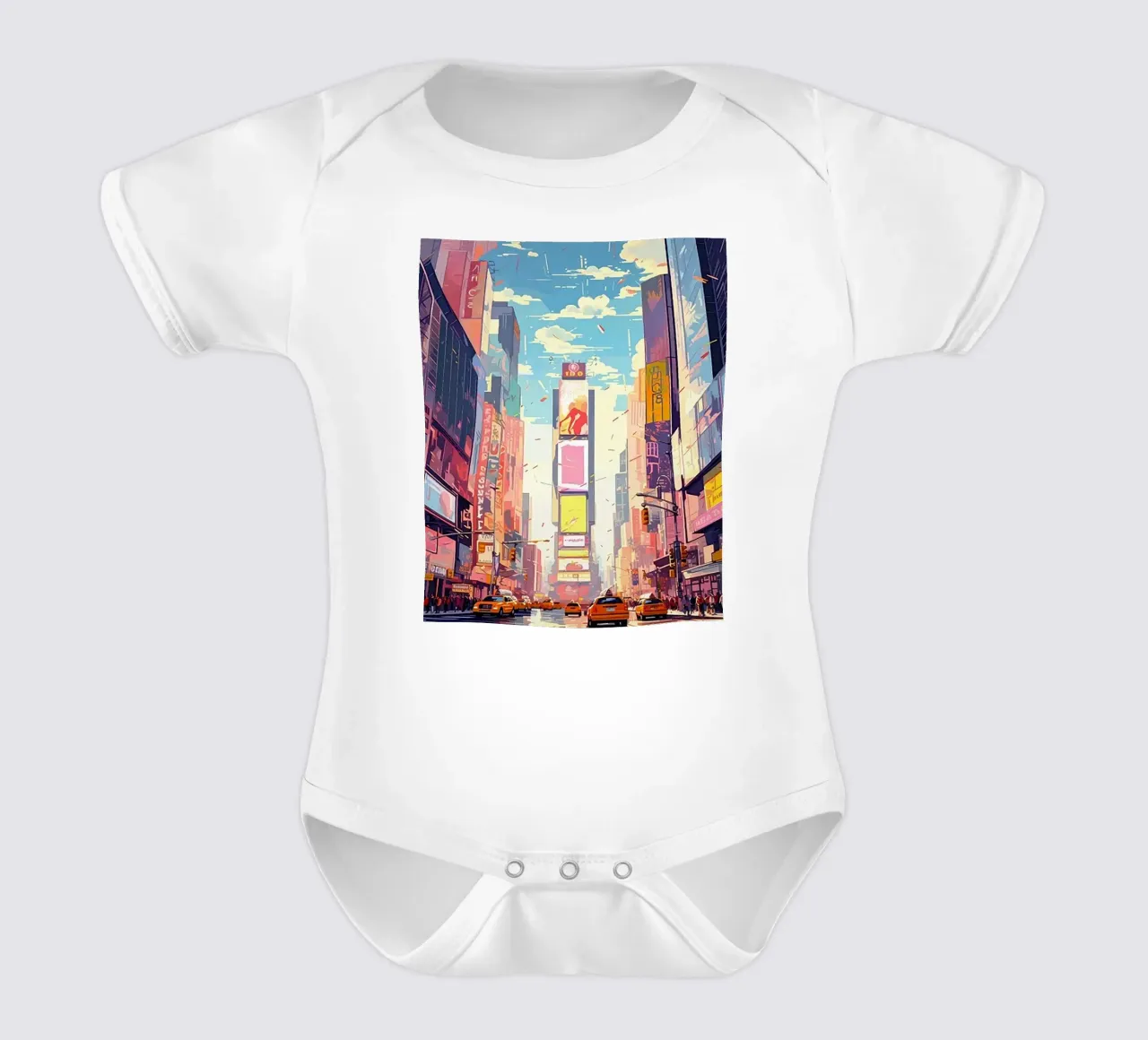 Times Square New York body neonato maniche corte da Catvalenzuele