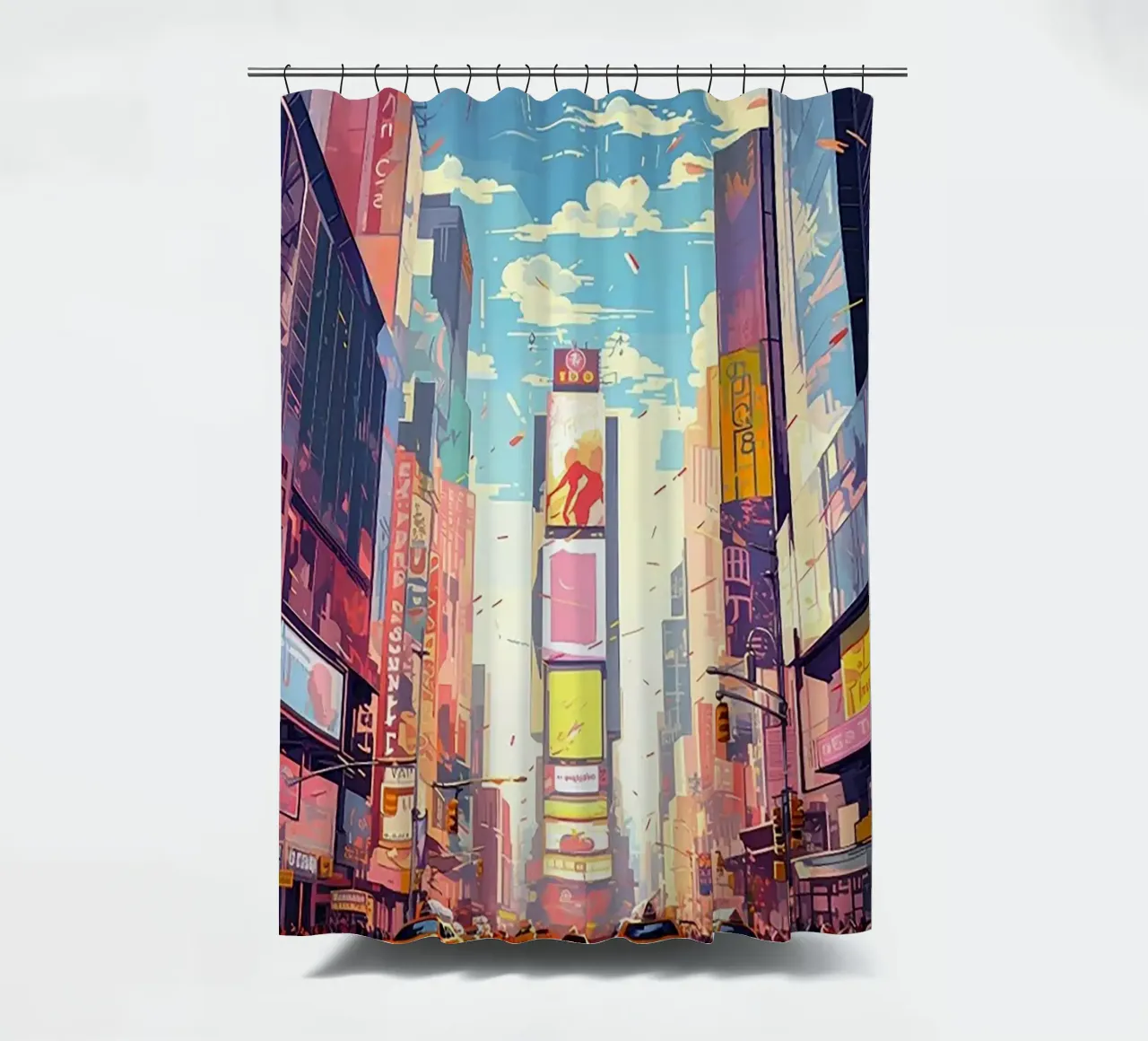 Times Square New York tenda da doccia da Catvalenzuele