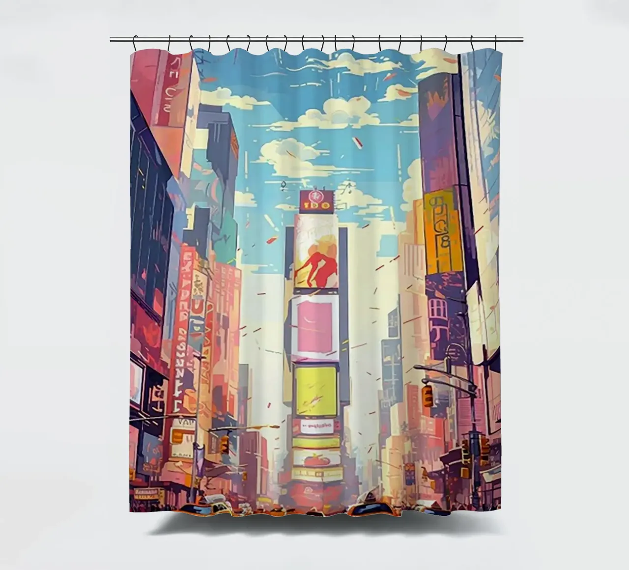 Times Square New York tenda da doccia da Catvalenzuele