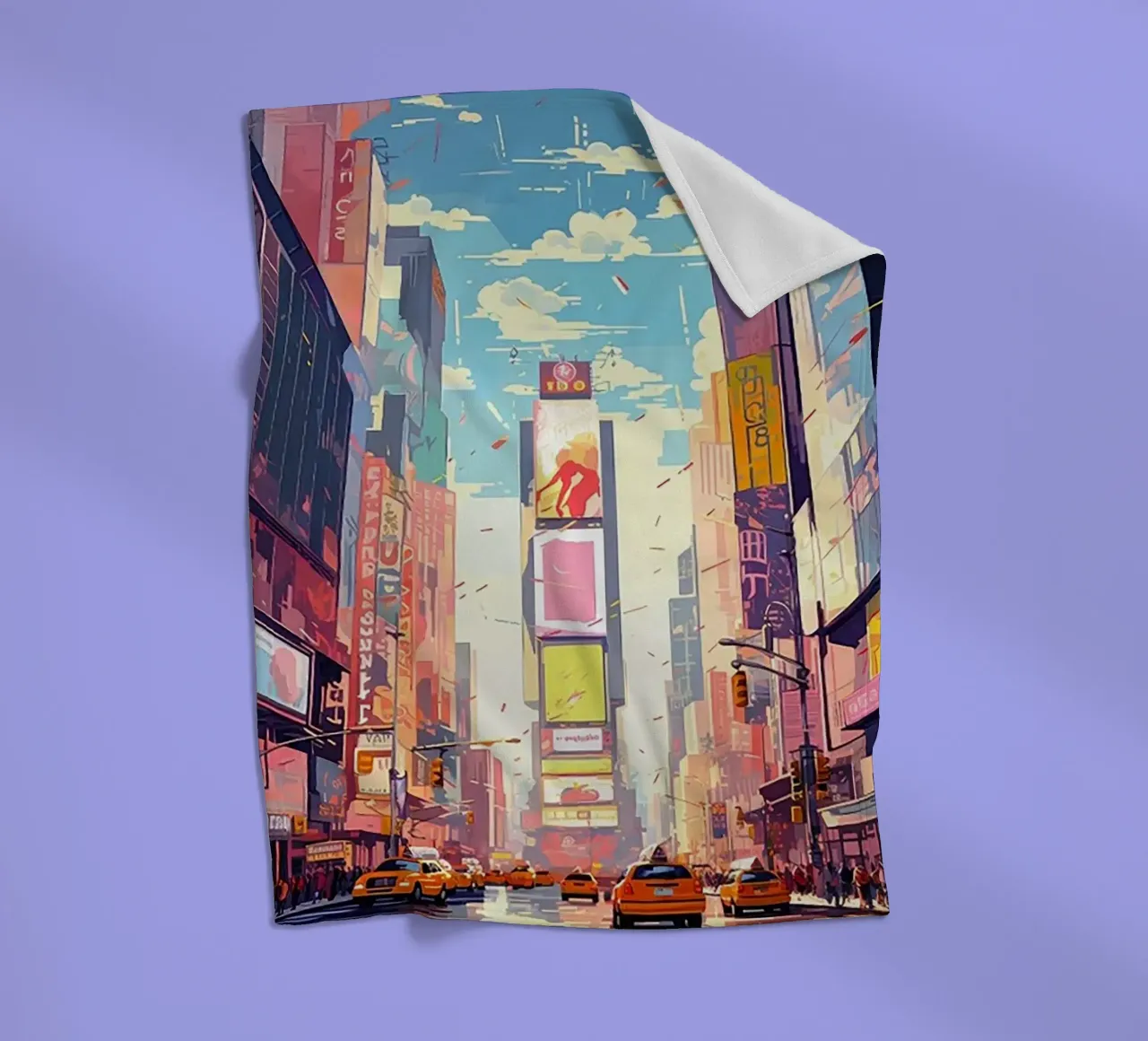 Times Square New York coperta in pile da Catvalenzuele