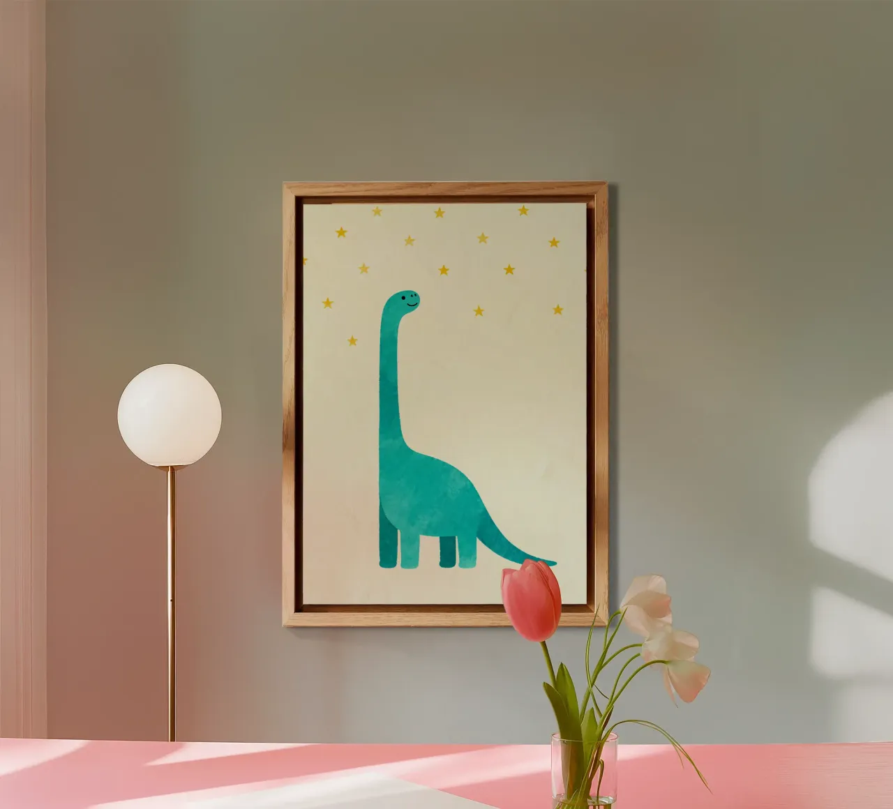 Starry Diplodocus alluminio dibond da EverLuvv Studio