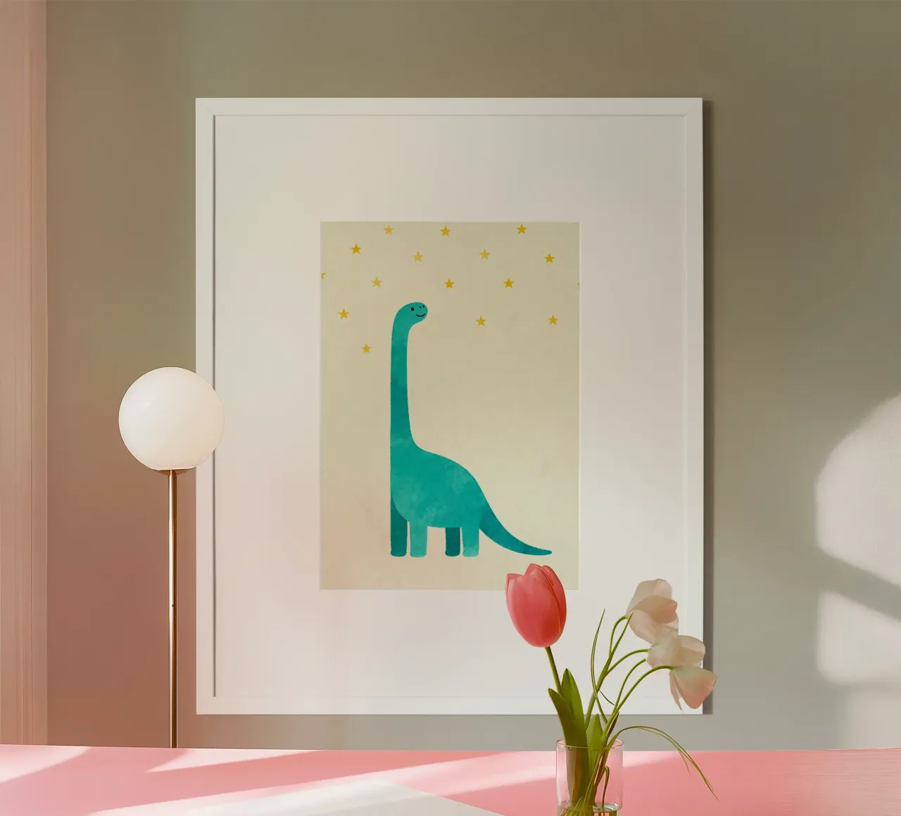 Starry Diplodocus carta hahnemühle da EverLuvv Studio