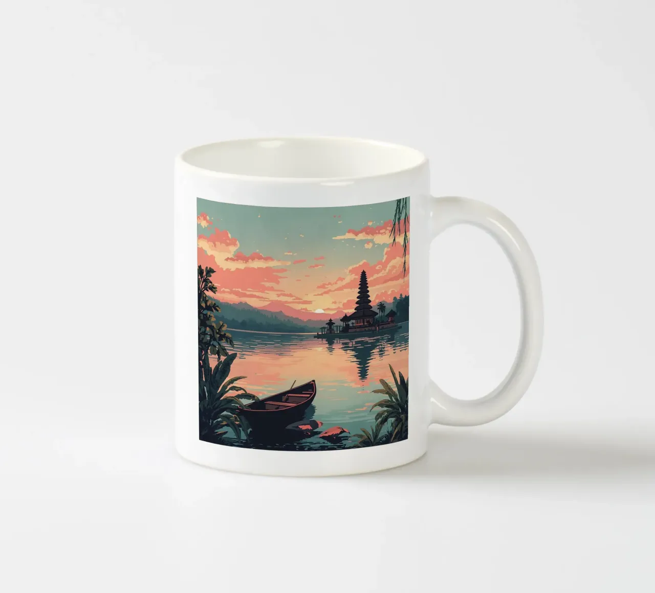Templi a Bali tazza in ceramica da Catvalenzuele