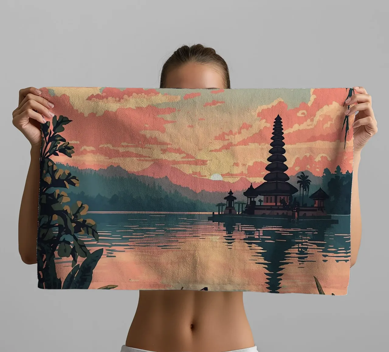 Templi a Bali asciugamano da bagno da Catvalenzuele