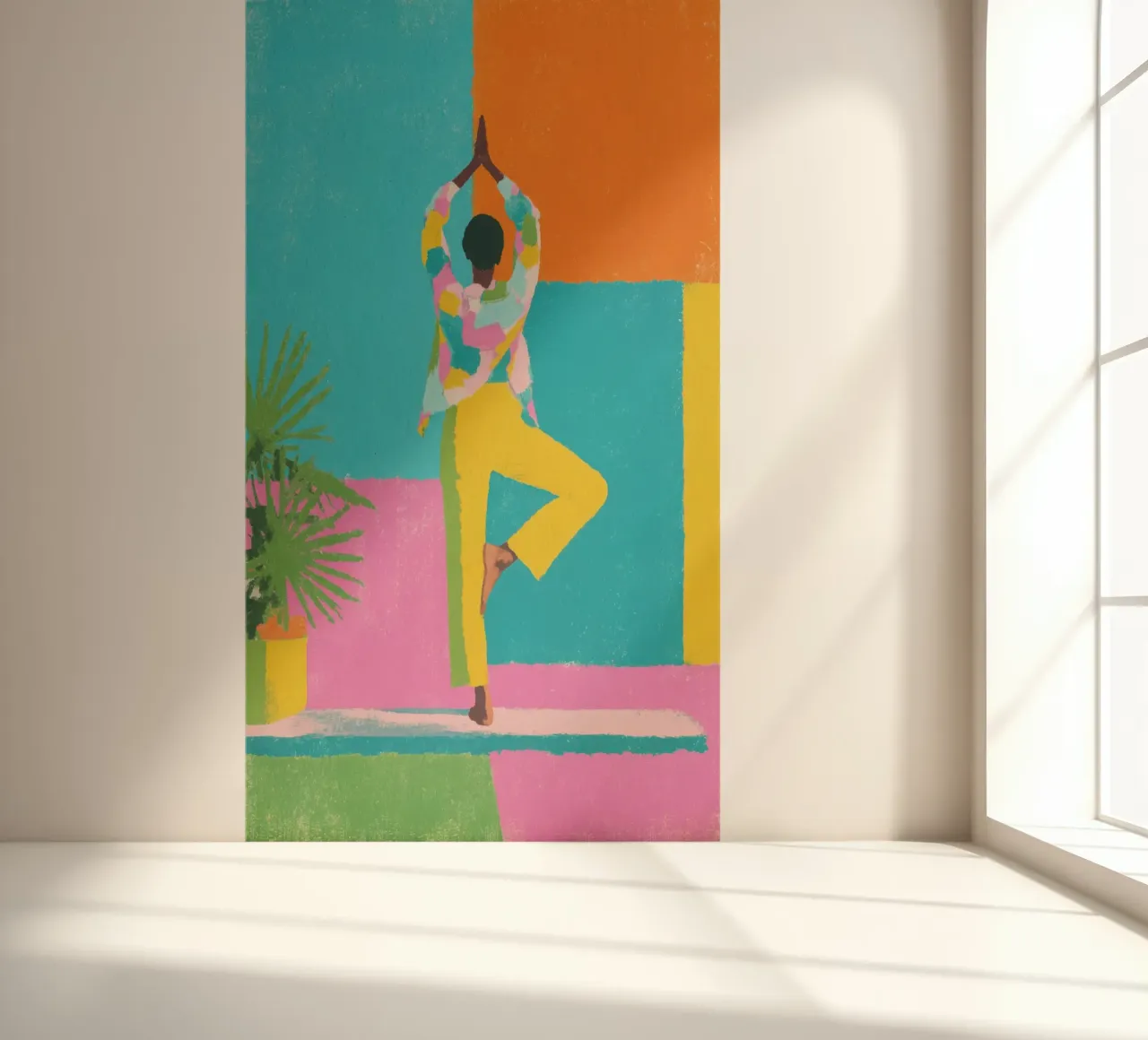 Yoga fotobehang van Nikis Art Studio