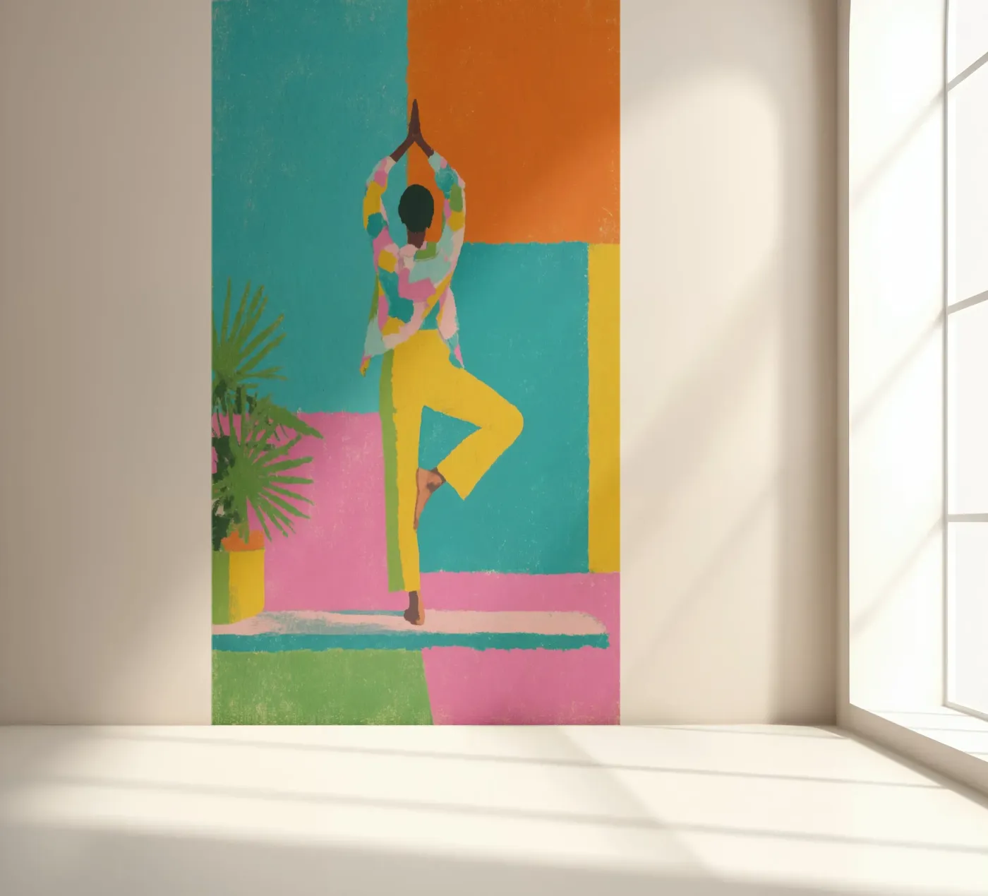 Yoga fotobehang van Nikis Art Studio