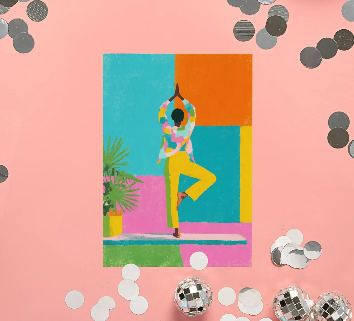 Yoga sticker by Nikis Art Studio