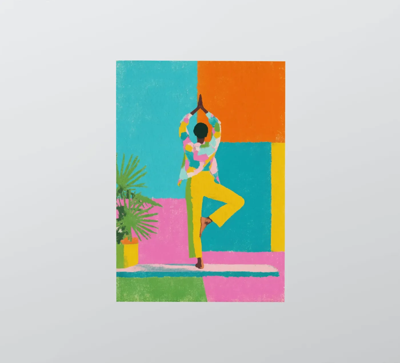 Yoga sticker by Nikis Art Studio