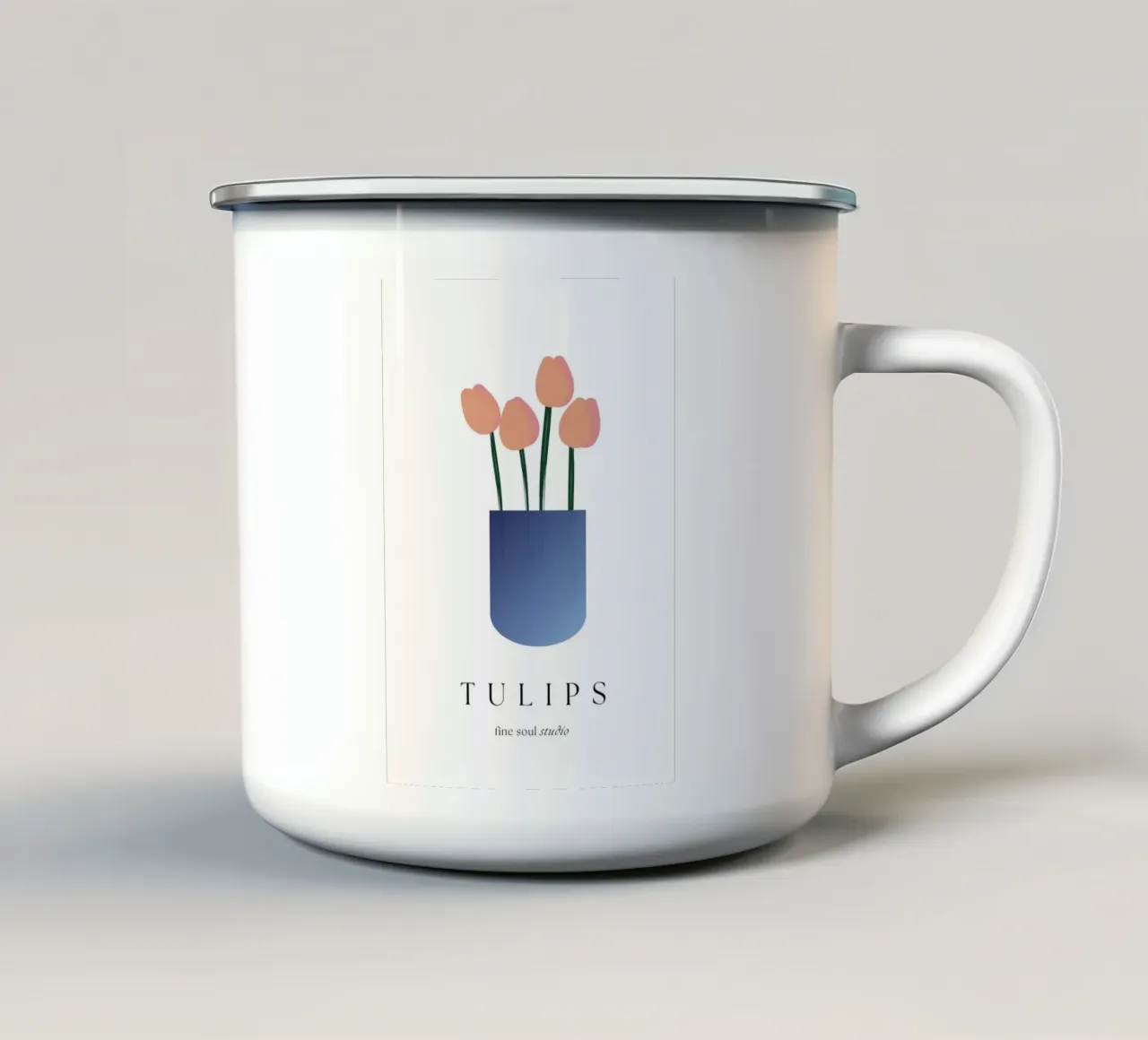 TULIPI tazza in smalto da studio.ladina