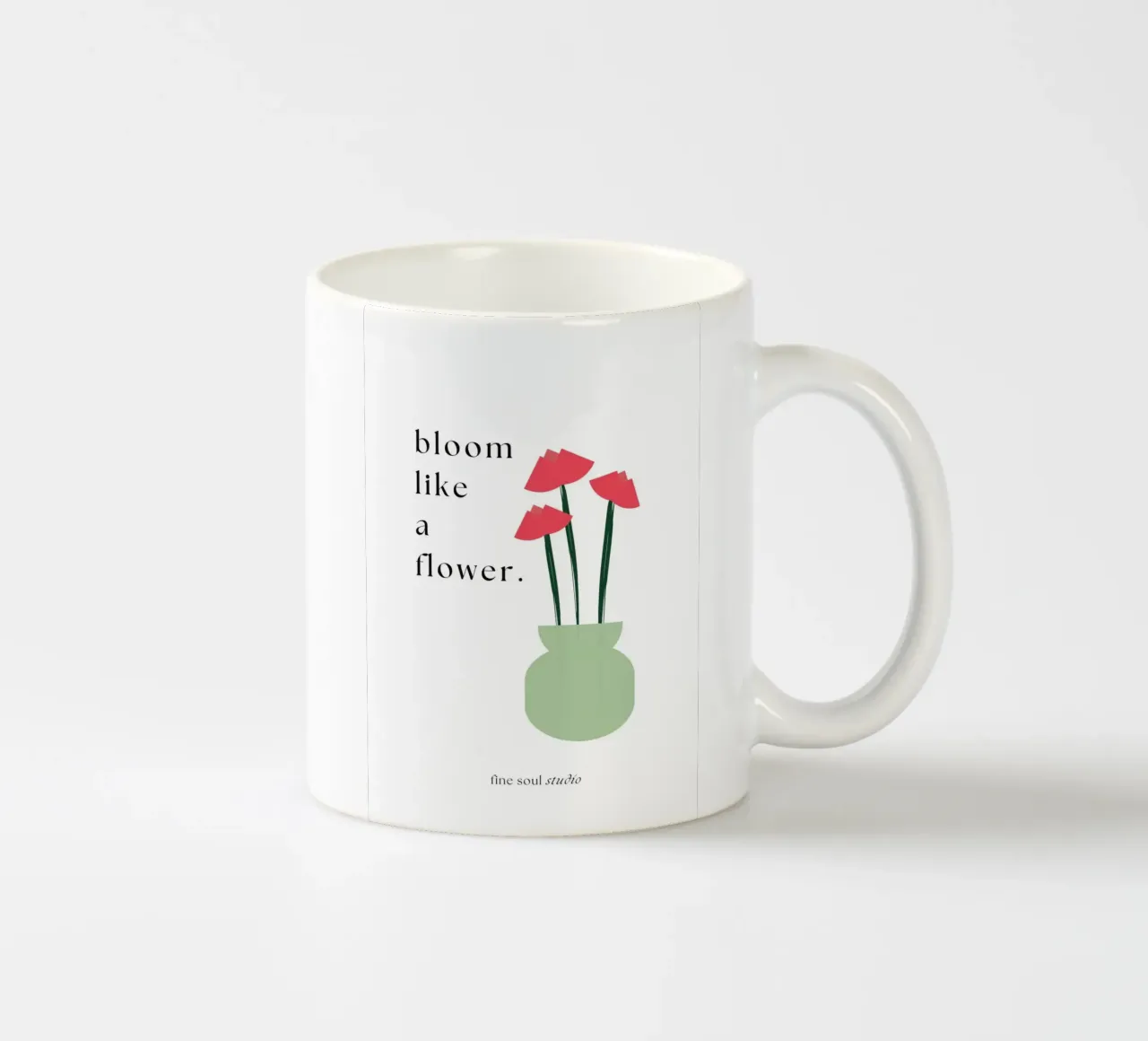 sbocciare come un fiore tazza in ceramica da studio.ladina