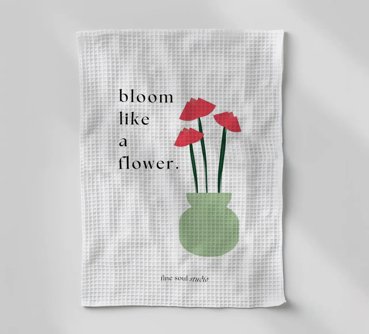 s'épanouir comme une fleur torchon de studio.ladina
