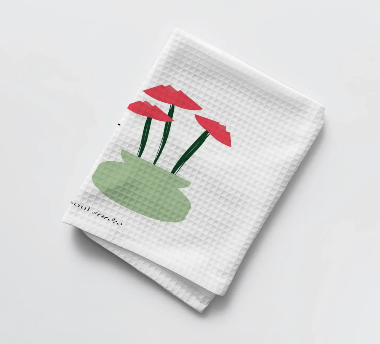 s'épanouir comme une fleur torchon de studio.ladina