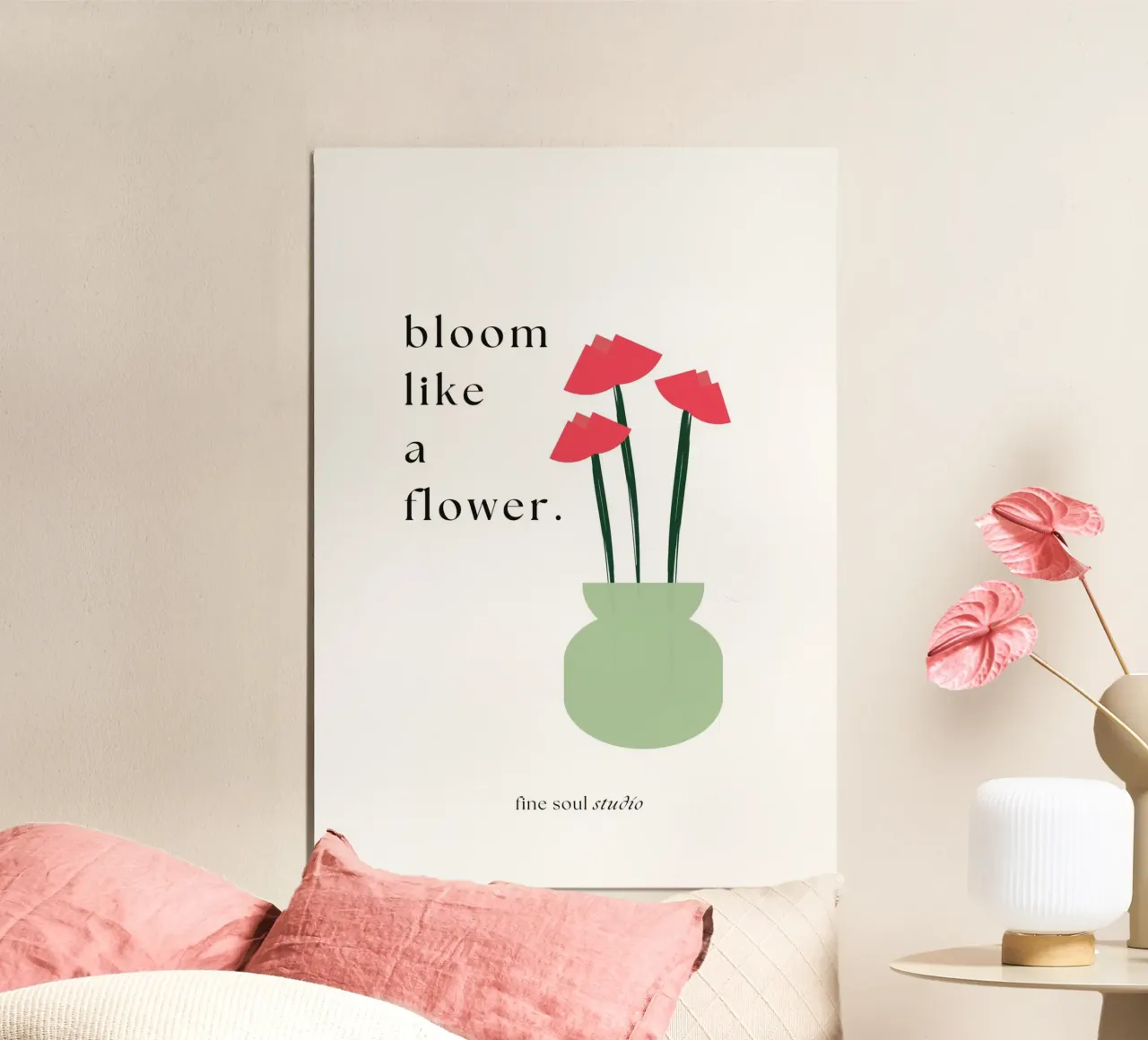 sbocciare come un fiore alluminio dibond da studio.ladina