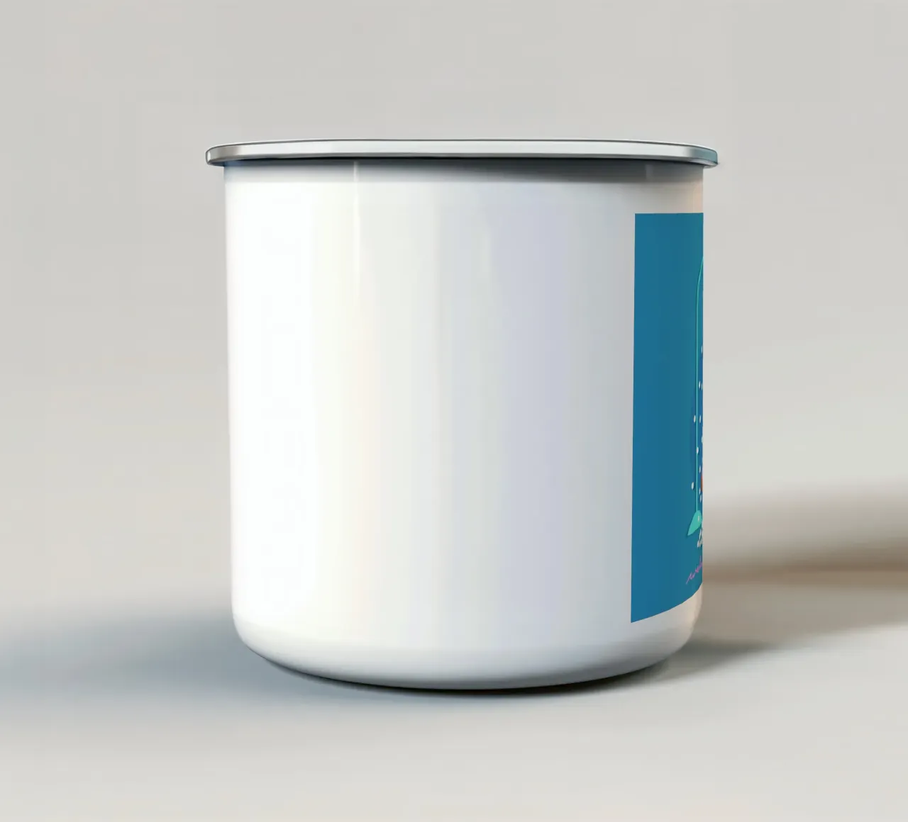 welcome snowflakes tazza in smalto da fummelhummel