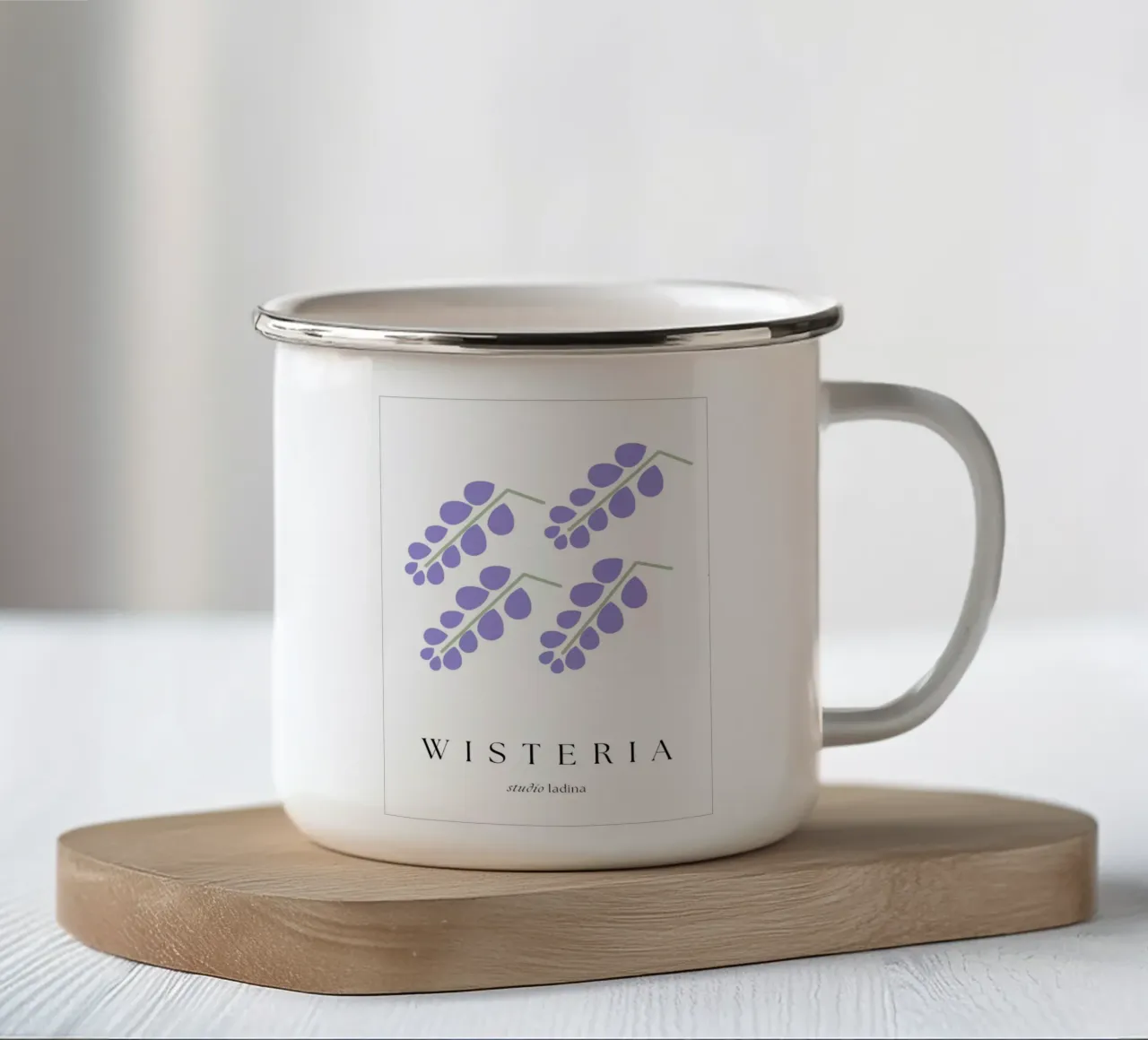 WISTERIA tazza in smalto da studio.ladina