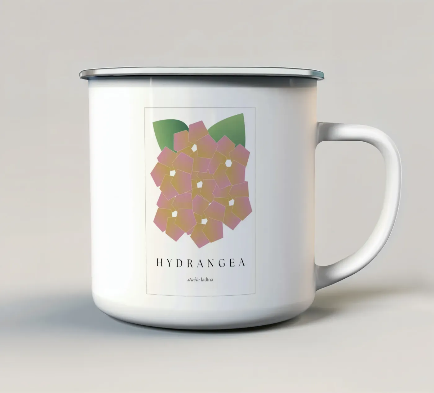 HYDRANGEA enamel mug by studio.ladina