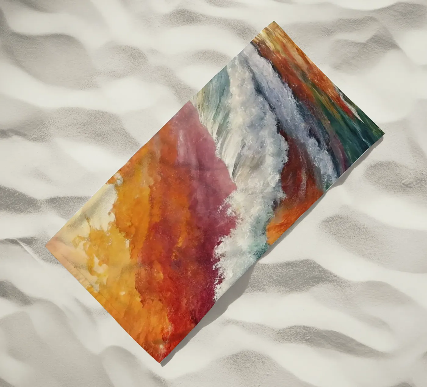 Regenbooggolven strandhanddoek van 🎁 NOBELART