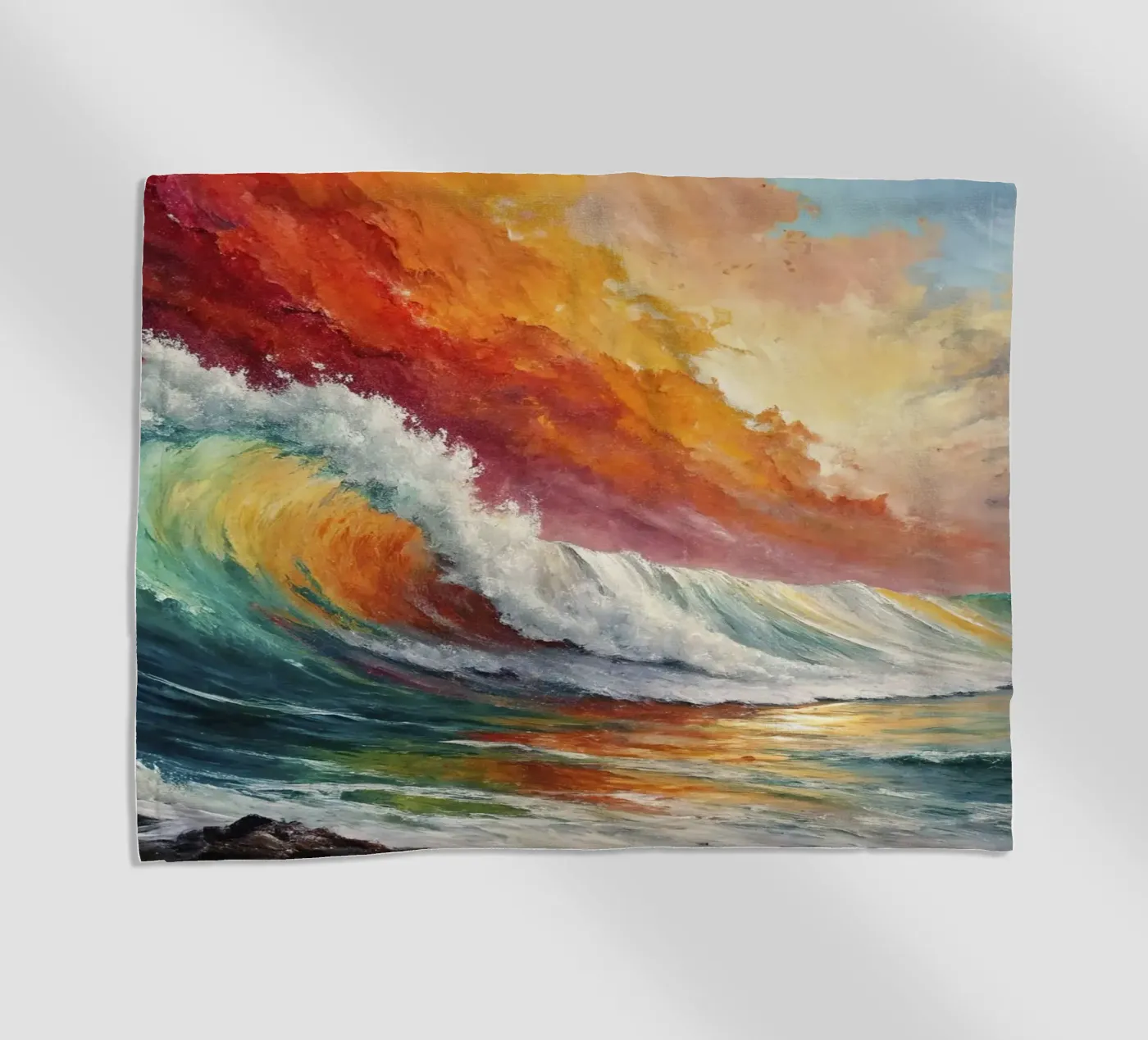 Regenbooggolven strandhanddoek van 🎁 NOBELART