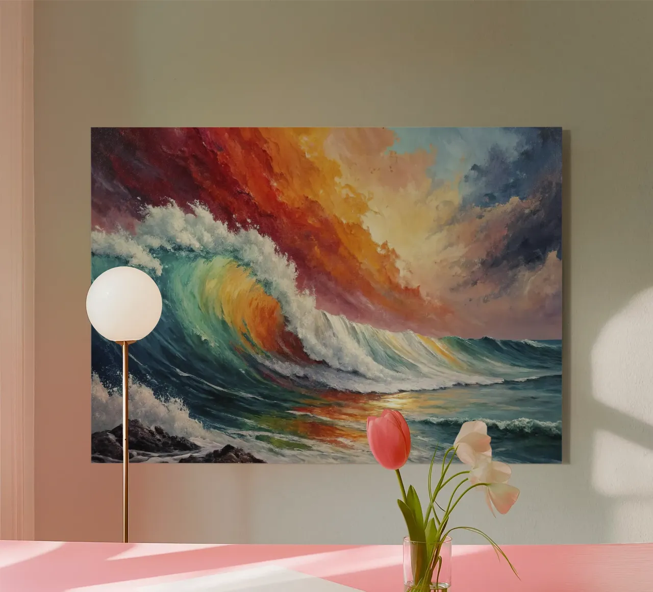 Rainbow waves acryl van 🎁 NOBELART