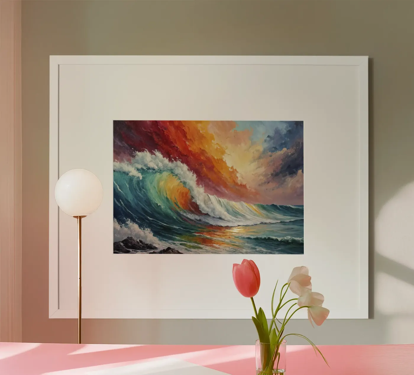 Rainbow waves poster by 🎁 NOBELART