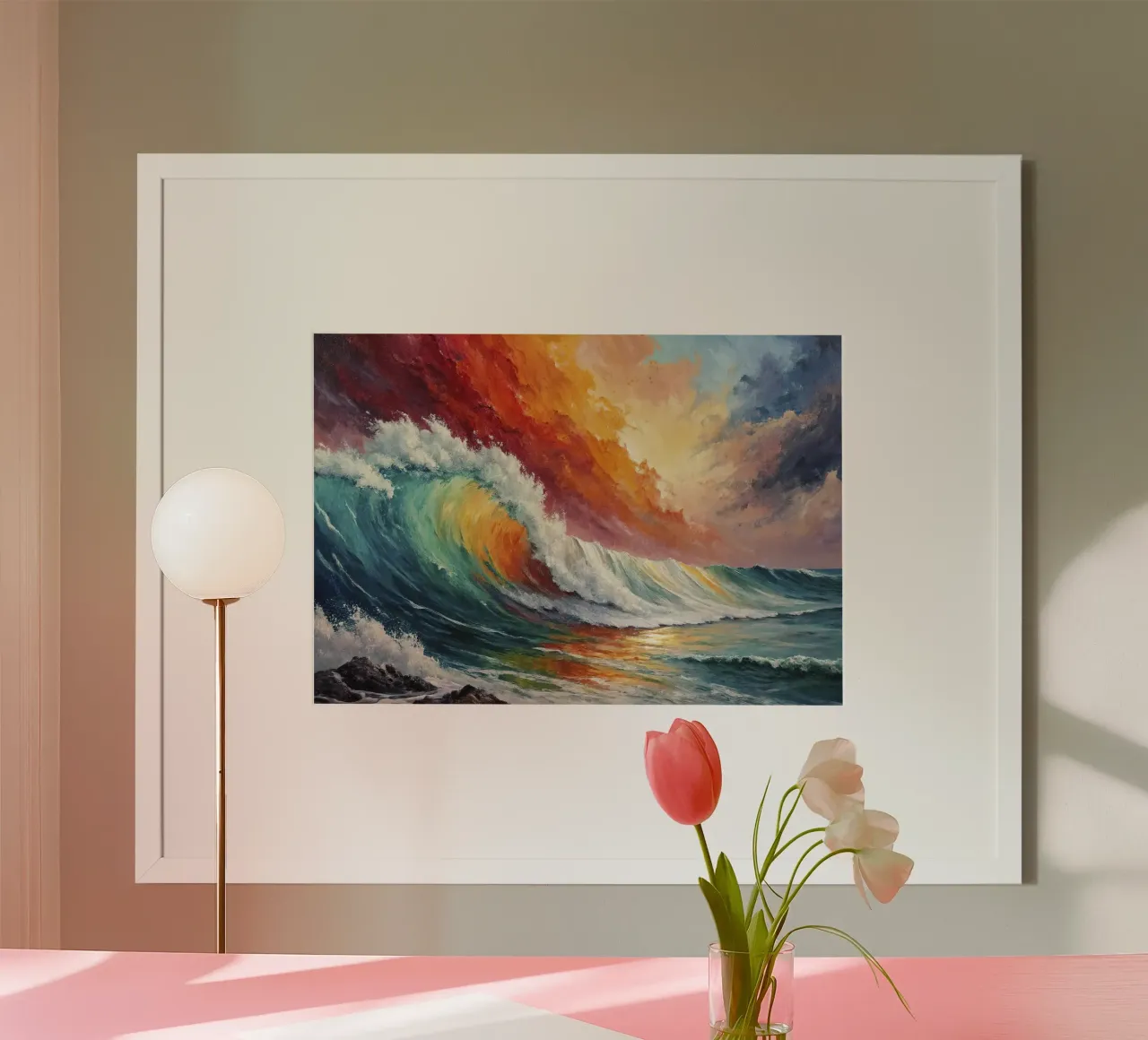 Rainbow waves poster by 🎁 NOBELART