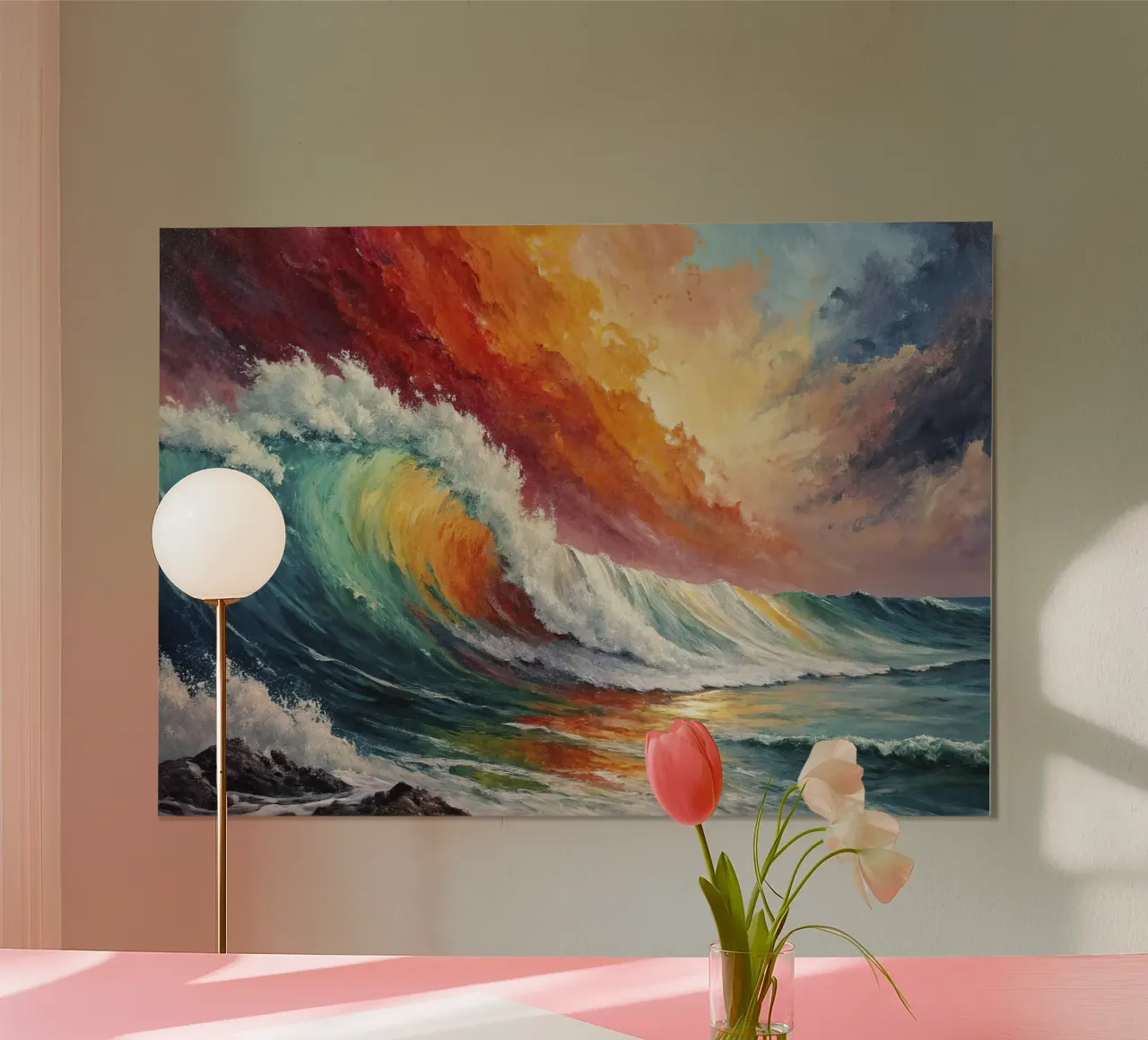 Rainbow waves poster by 🎁 NOBELART
