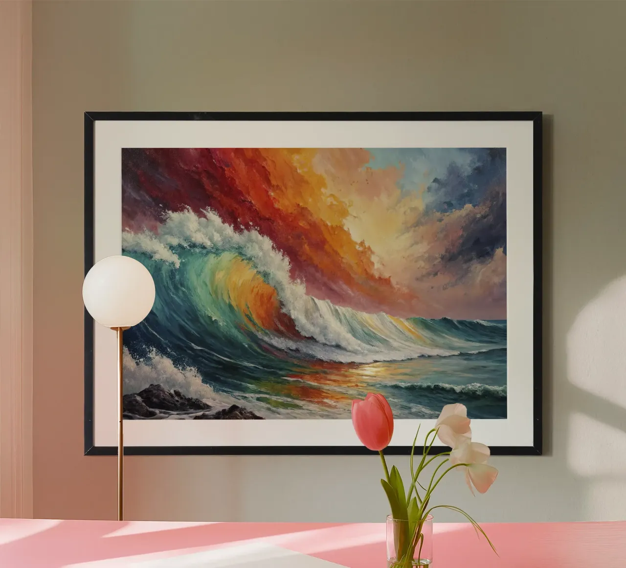 Rainbow waves poster by 🎁 NOBELART