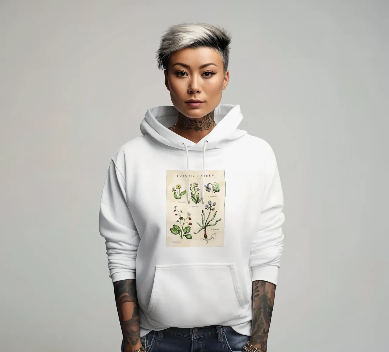 Poster botanico di piante felpa con cappuccio da 🎁 NOBELART